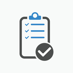 Checklist vector icon. Checklist sign symbol apps or web interface. 
