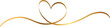 ribbon heart shape gold, doodle line heart, sticker heart