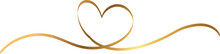 Ribbon Heart Shape Gold, Doodle Line Heart, Sticker Heart
