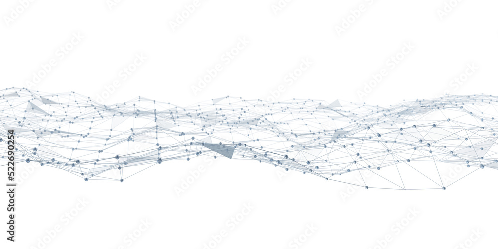Abstract blue digital Plexus connection dots. Technology isolated ...