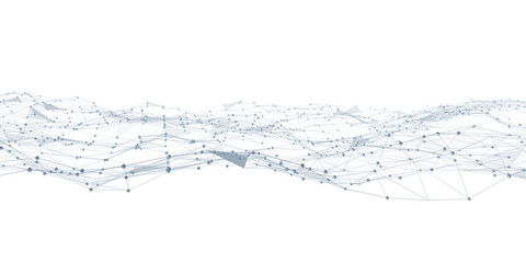 Wall Mural - Abstract blue digital Plexus connection dots. Technology isolated background. Network connection structure. light wireframe Plexus effect on isolated background. 3d illustration