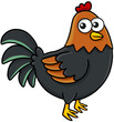 cute cartoon poultry wings animal rooster