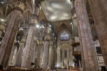 Wall Mural - The interior of Duomo of Milan in Milan, Italy.