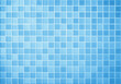 Blue light ceramic wall chequered and floor tiles mosaic background. Design pattern geometric.