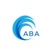 ABA letter logo. ABA blue image on white background. ABA Monogram logo design for entrepreneur and business. . ABA best icon.
