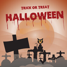 Halloween Background. Suitable For Greeting When Celebrating Halloween Events.