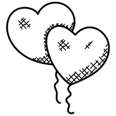 Sticker - Valentine Balloons 