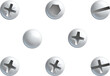 © Christos Georghiou - A set of screw,nuts,  bolt and rivet head design elements