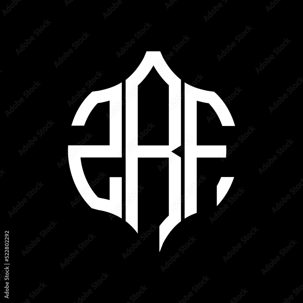 ZRF letter logo. ZRF best black background vector image. ZRF Monogram logo design for entrepreneur and business.
