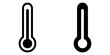 ofvs79 OutlineFilledVectorSign ofvs - thermometer vector icon . isolated transparent - high temperature scale sign . climate change . black outline and filled version . AI 10 / EPS 10 . g11389