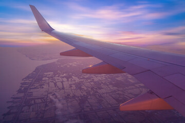 Wall Mural - aerial view from airplane landscape, indonesia, top view landscape and transportation concept