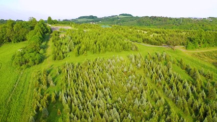 Sticker - Rural area in Terlicko, Karvina area of Czech Republic, 4k drone video