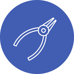 Poster - Pliers Line Two Color Icon