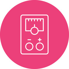 Poster - Voltmeter Line Two Color Icon