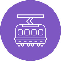 Sticker - Tram Line Two Color Icon