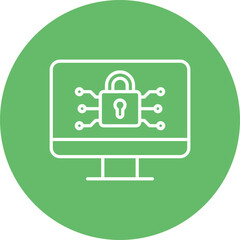 Poster - Cyber Security Line Two Color Icon