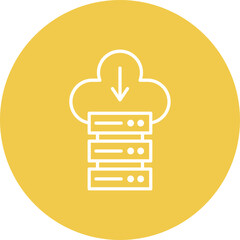 Poster - Cloud Database Line Two Color Icon