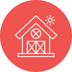 Barn Line Two Color Icon