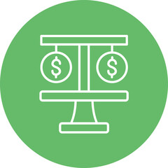 Currency Balance Line Two Color Icon