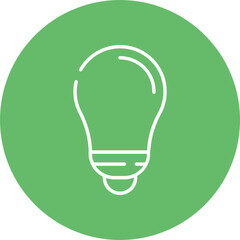 Sticker - Light Bulb Line Two Color Icon