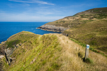 Wall Mural - Walking on the Welsh Coast Path around Aberdaron on the Llyn Peninsula in North Wales