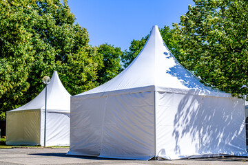 Wall Mural - new entertainment tent at a meadow