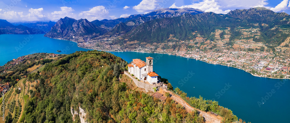 Italian Lakes Scenery Amazing Iseo Lake Aerial View One Of The Most Italian Lakes Scenery Amazing Iseo Lake Aerial View One Of The Most