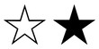 © fotohansel - ofvs81 OutlineFilledVectorSign ofvs - star vector icon . isolated transparent . black outline and filled version . AI 10 / EPS 10 . g11391