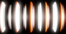 Render With A System Of Ellipses In Orange White Light