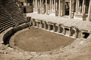 Wall Mural - Ruins of antique city Hierapolis, in Pamukkale, Turkey