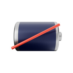 battery power saving energy 3d icon illustration