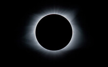 Isolate Close Up Of A Complete And Full Solar Eclipse Taken In The USA 