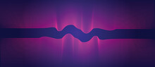 Abstract Blue Background With Purple Lines. Art Lines Symmetry Design.