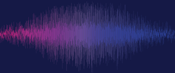 Aufkleber - Color sound wave symbol illustration. Abstract background with lines.