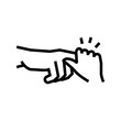 palmar grasp reflex line icon vector. palmar grasp reflex sign. isolated contour symbol black illustration