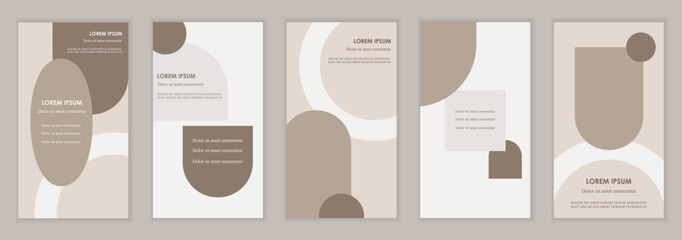 Wall Mural - minimalistic art. set of abstract templates for banners, posters, stories, flyers, covers. vector il