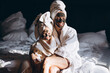 © Petro - Mother and daughter doing masks