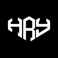HRY Monogram Letter Logo On Black Background.HRY Letter Initial Creative Logo Design Template Vector Illustration.HRY Letter Initial Vector Logo Design.
