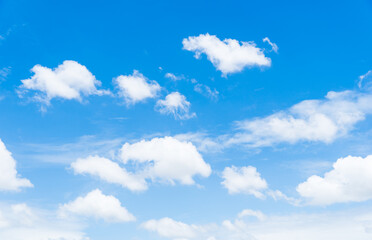 Wall Mural - Clear blue sky and white clouds  for background, summer background