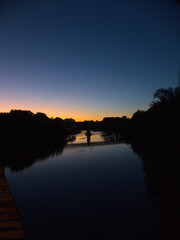 Besançon, August 2022 - Visit the beautiful city of Besançon at dusk with a sunset