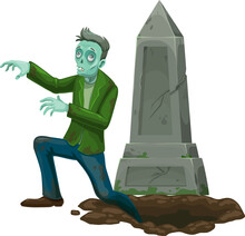 Zombie Halloween Character Rise From The Grave