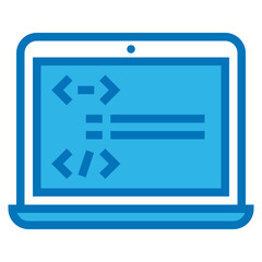 programming coding structure software development - blue icon