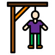 Hangman dead suicide game halloween - filled outline icon