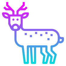 Deer Animal Forest Mule Japan - Gradient Icon