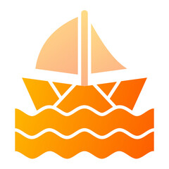 Wall Mural - Sail boat Icon