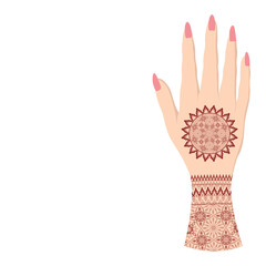 Hand Mandala Henna Tattoo Pattern Art Design