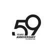 59 years anniversary celebration logotype