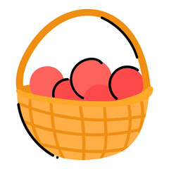 Poster - Check out doodle sticker of fruit basket 