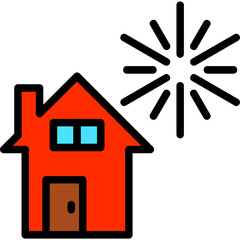 Sticker - Home Fireworks Icon