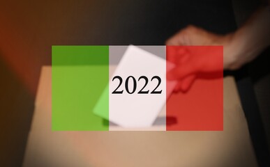 Wall Mural - Italian political election vote concept